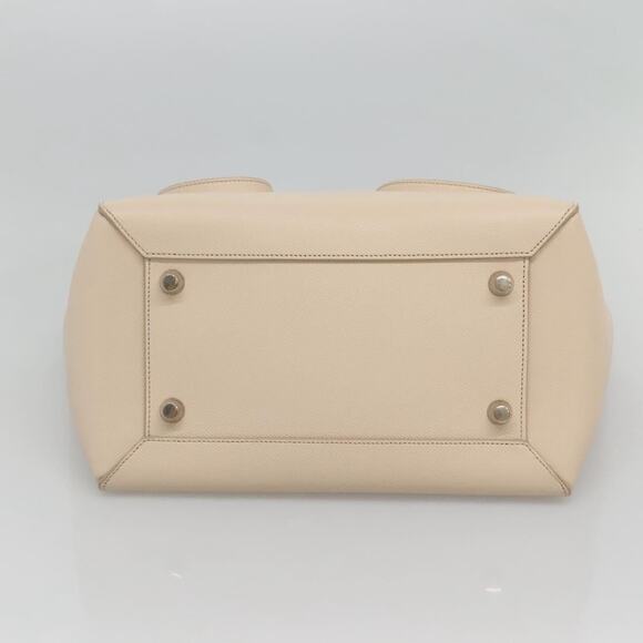 CELINE Mini Belt Bag Hand Bag Leather Beige Silver - Picture 5 of 13